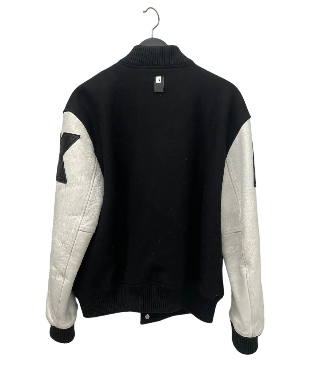 1017 ALYX 9SM(ALYX)/Jacket/S/Wool/BLK/LEATHER PATCH LOGO VARSITY