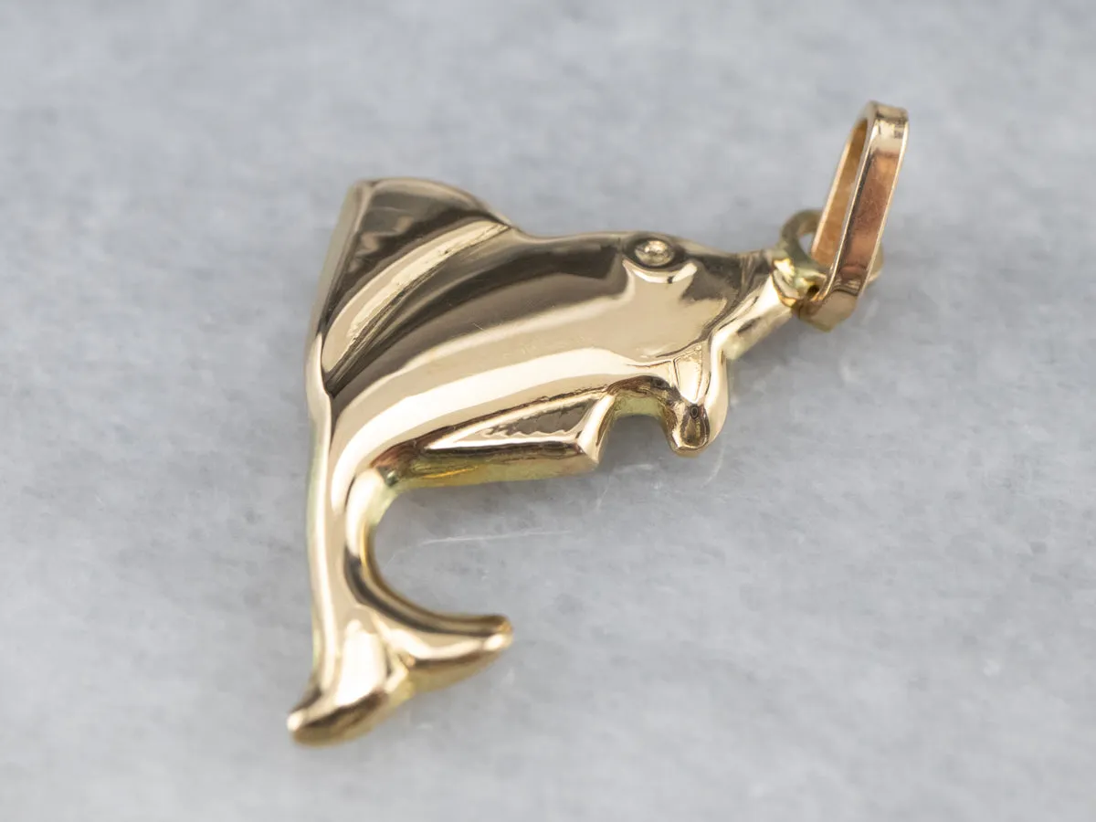 14K Gold Fish Charm