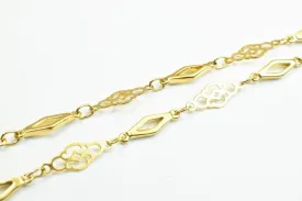 18k Gold Filled Look, EP chain size 23",17" inches, width 5mm, thickness 1.5mm for jewelry making cg300,cg300a