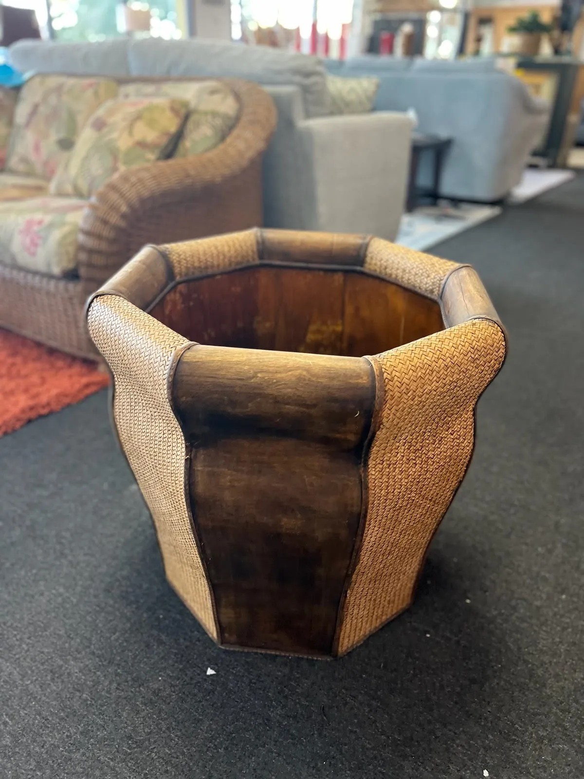 25"x24" Tall Wicker Basket