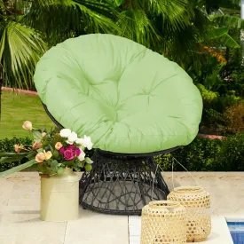 360-degree Swivel Rattan Papasan Chair - Green