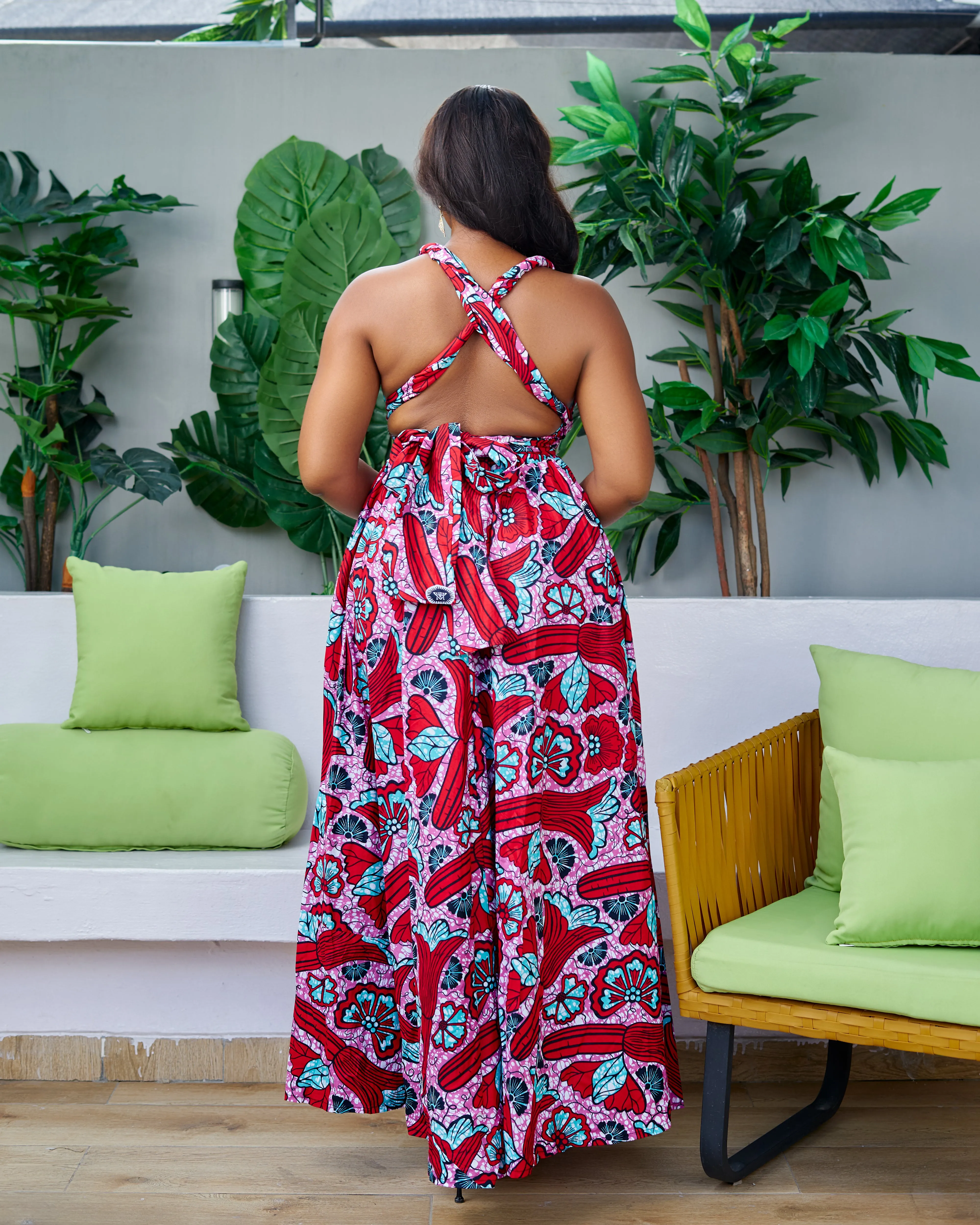 African Print Infinity Maxi Dress - Ugodiya
