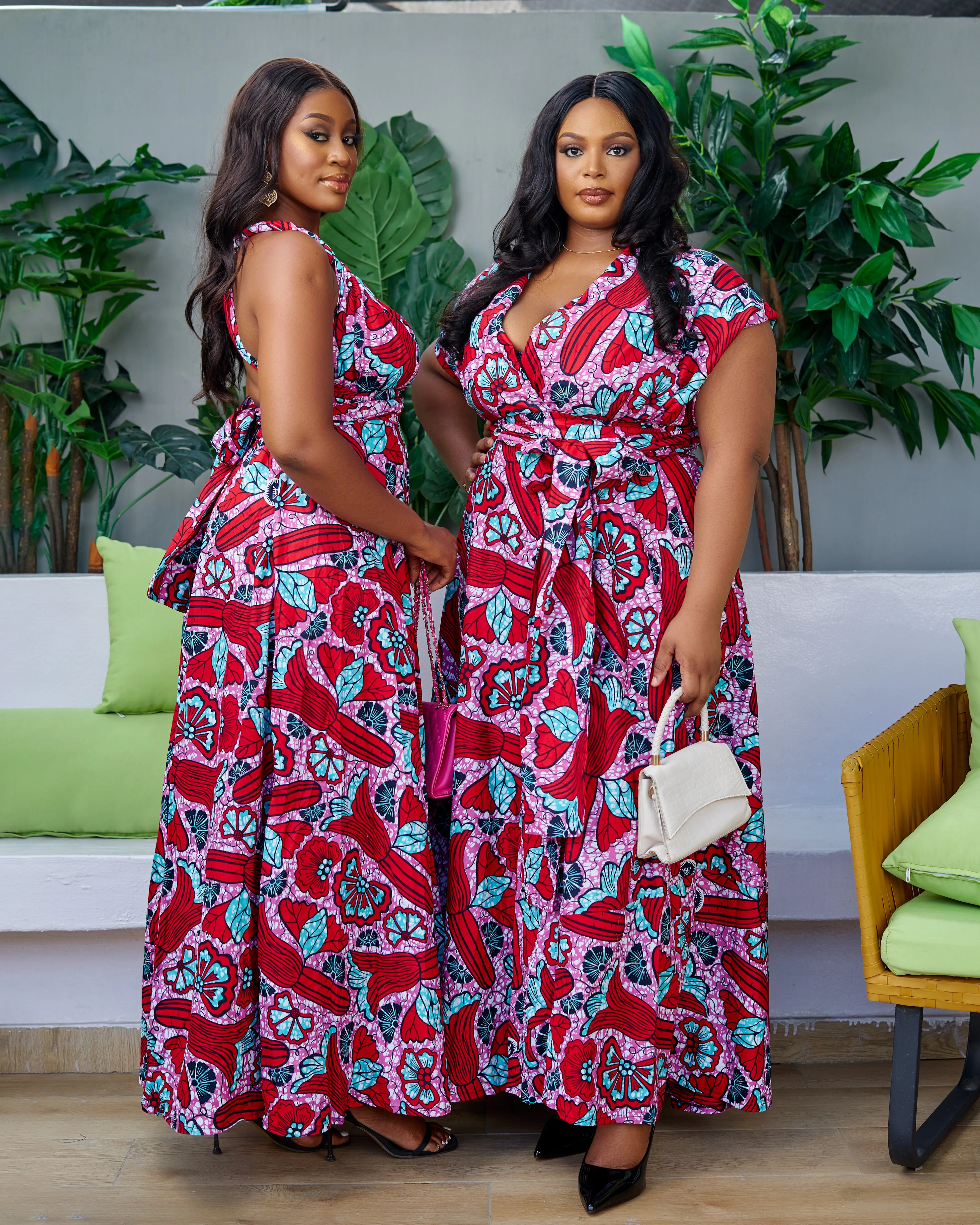 African Print Infinity Maxi Dress - Ugodiya
