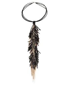 Agate Monili Fringe Lariat