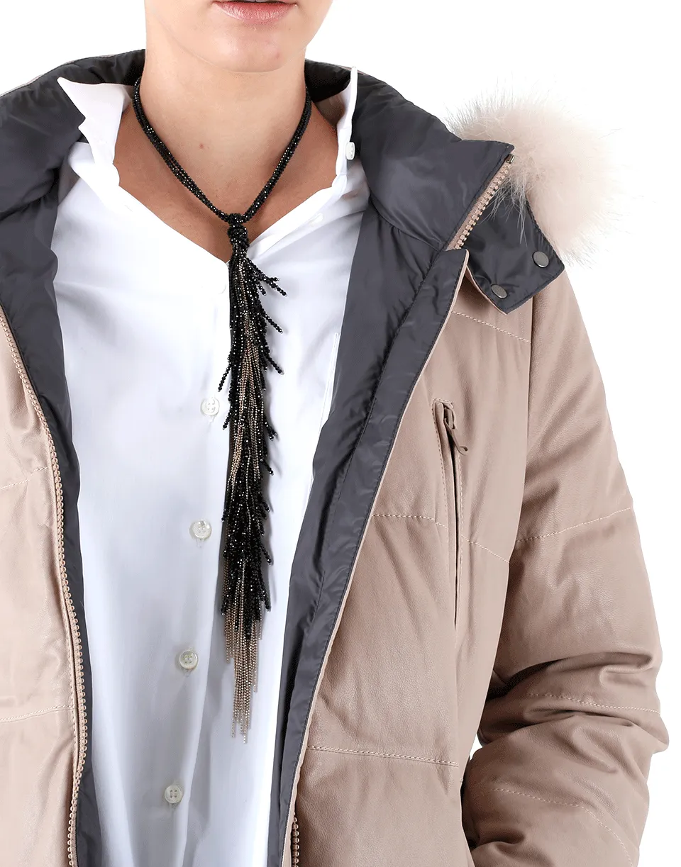 Agate Monili Fringe Lariat
