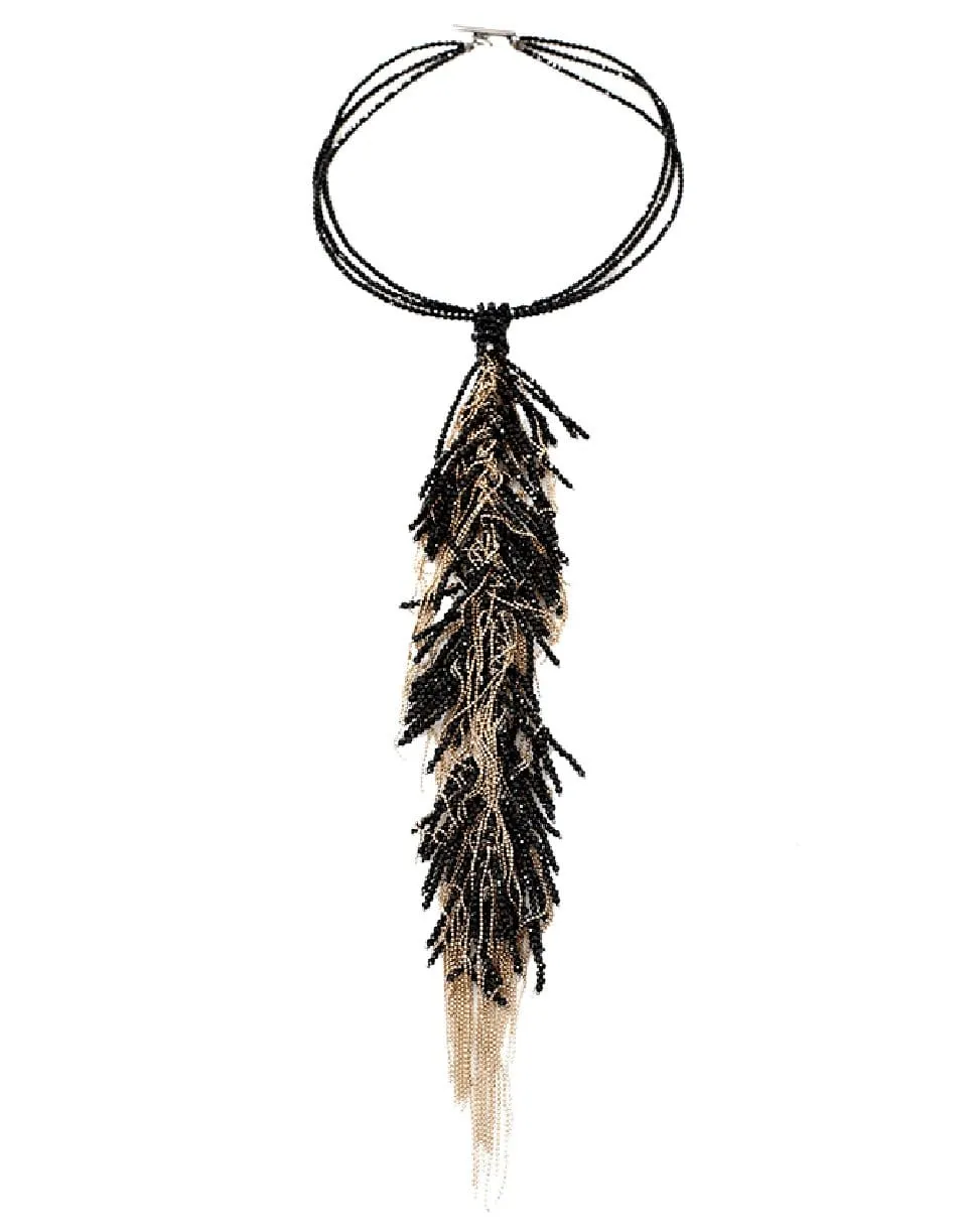 Agate Monili Fringe Lariat