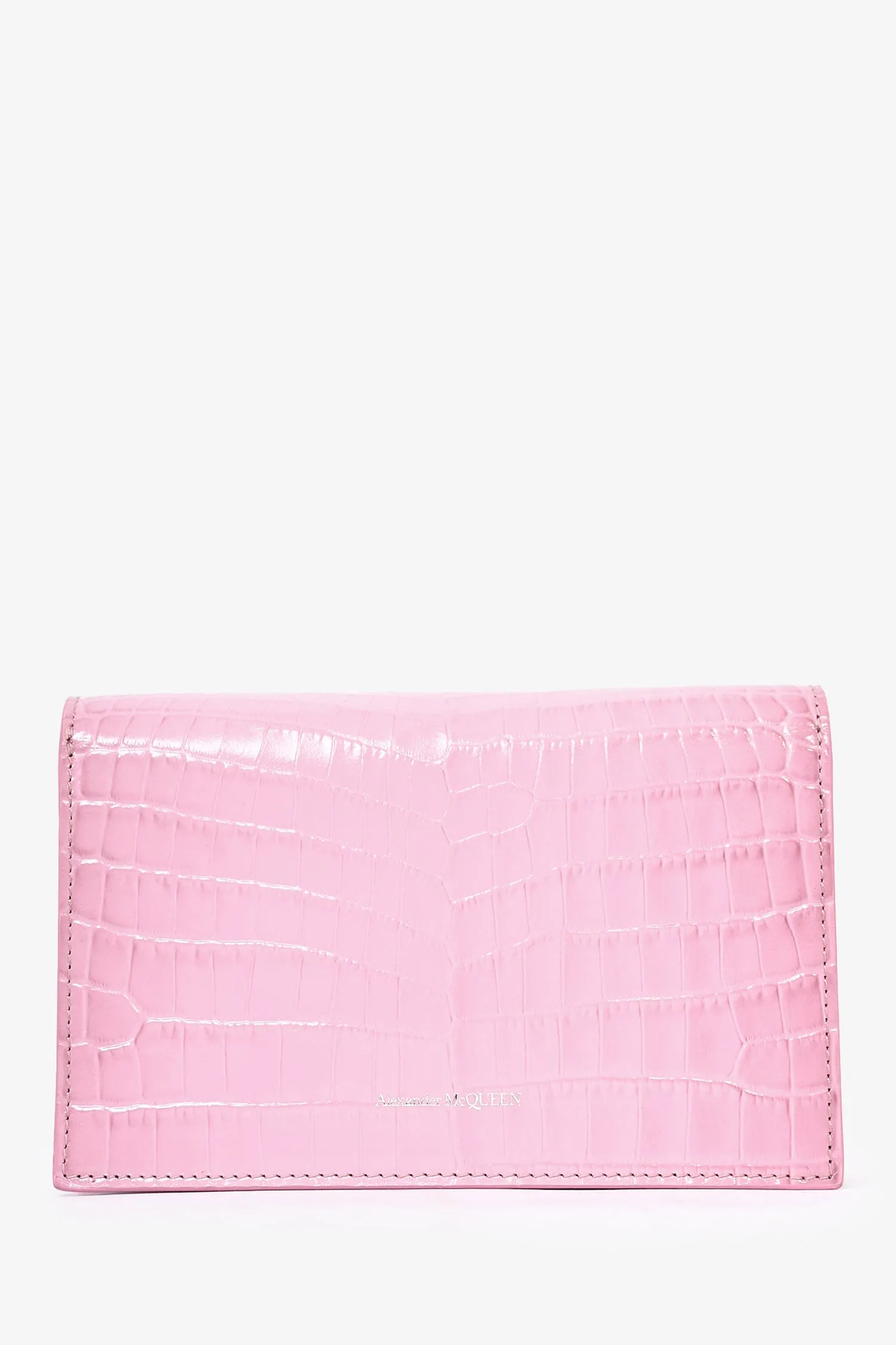 Alexander McQueen Mauve Leather Skull Chain Crossbody