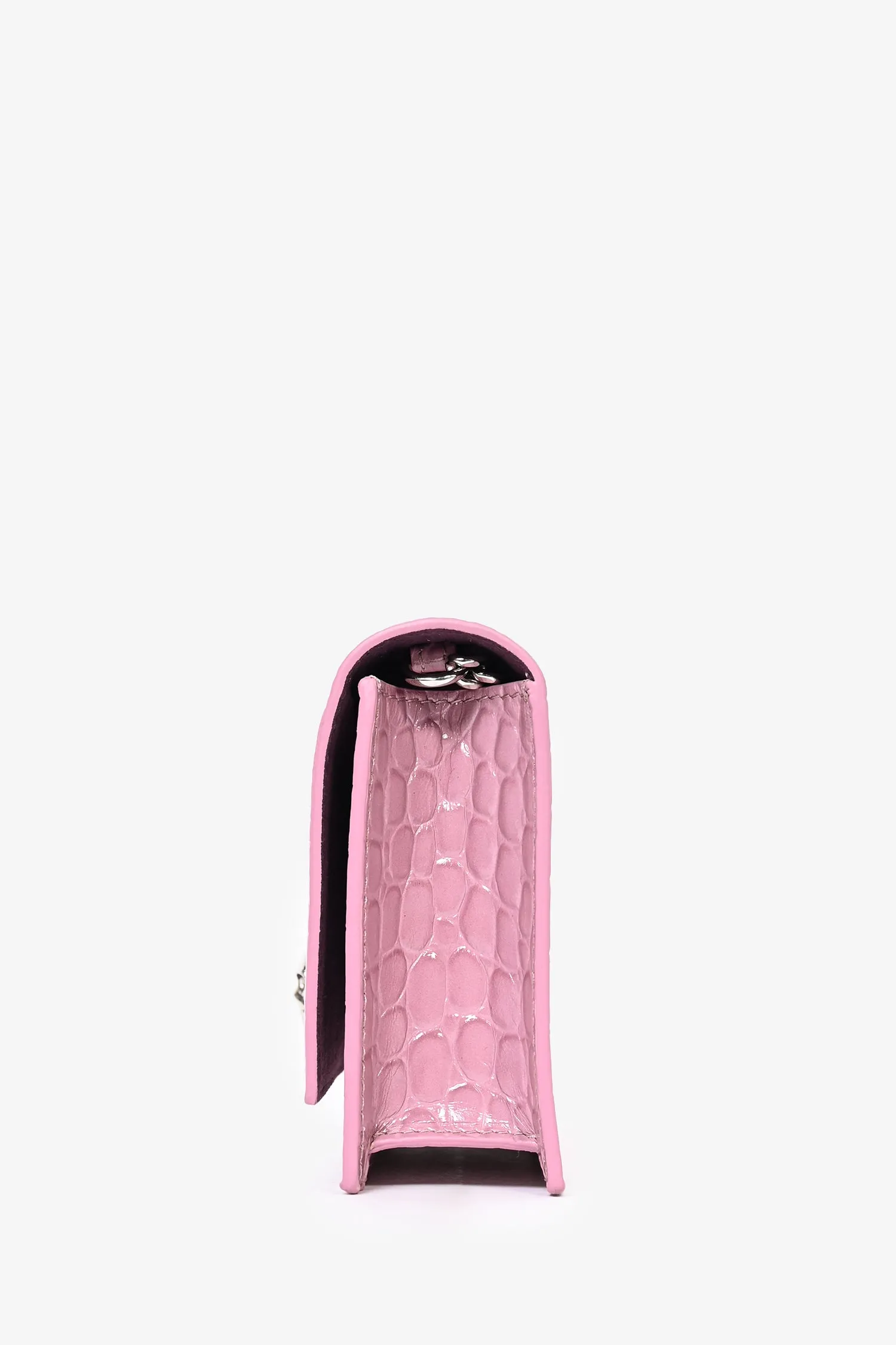 Alexander McQueen Mauve Leather Skull Chain Crossbody
