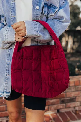 Always In Style Quilted Purse in Wine