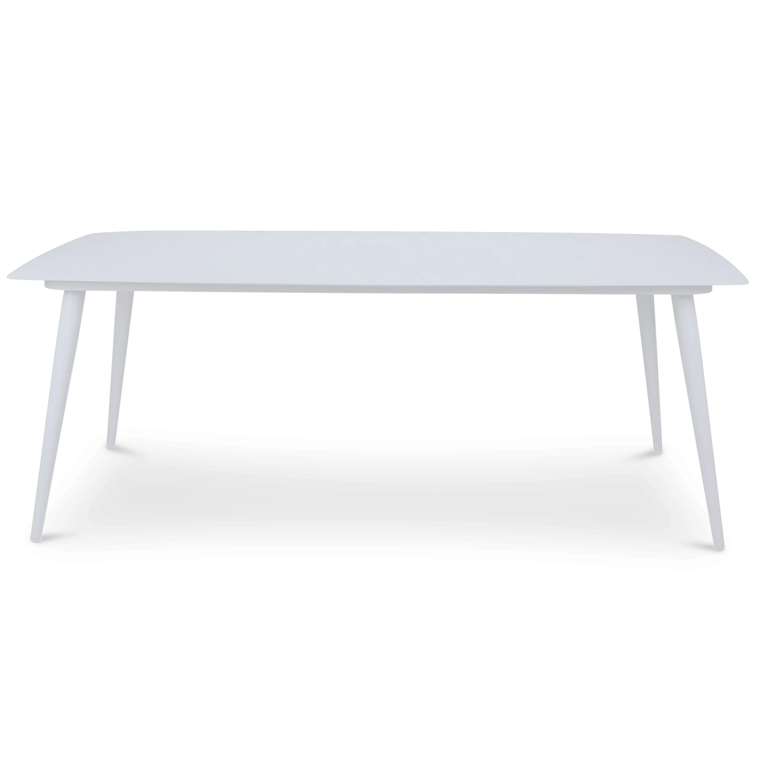 Amalfi Rectangle 7 Piece Outdoor Setting in Arctic White with Wicker Chairs