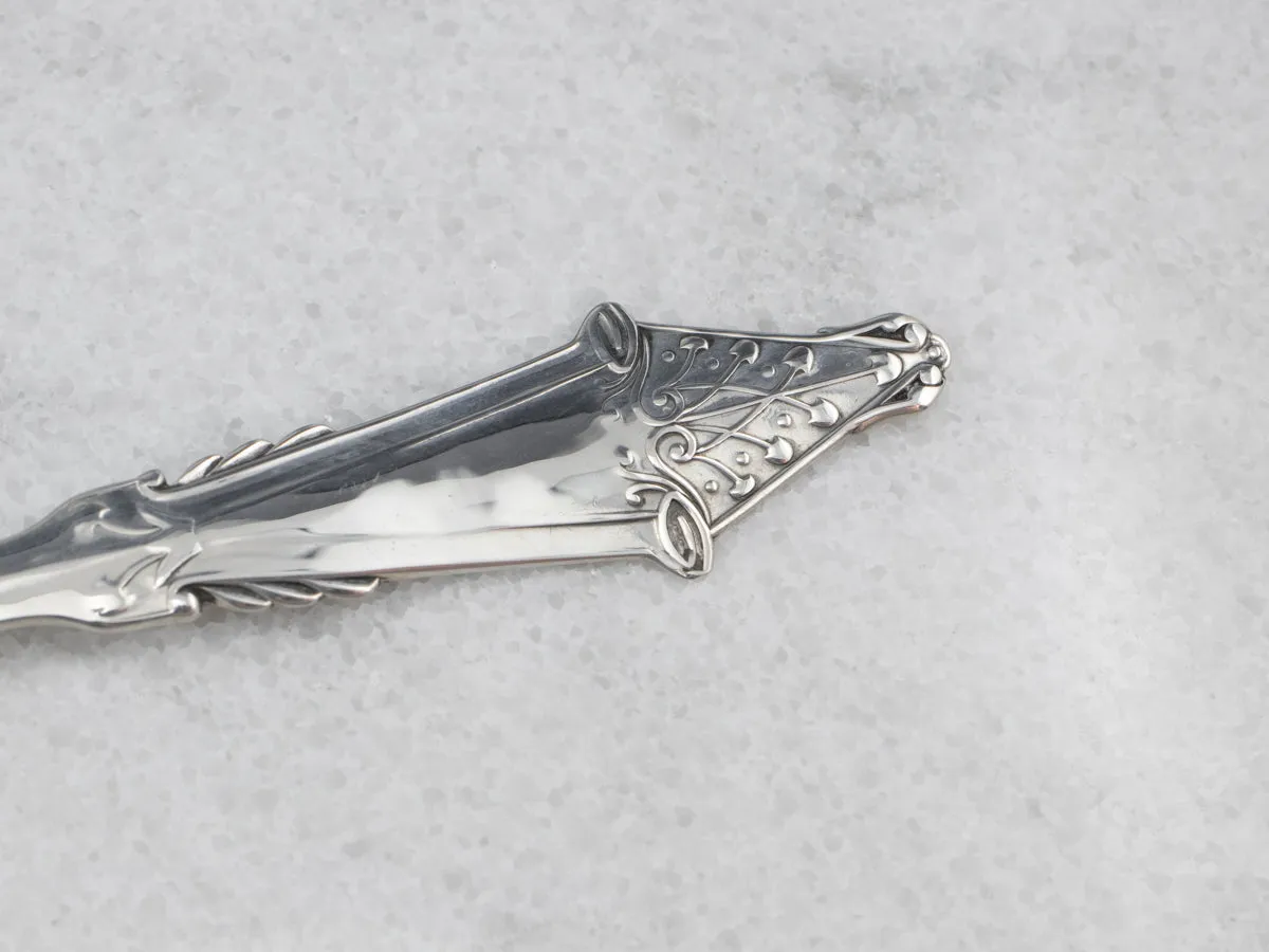 Antique Coin Silver Butter Knife