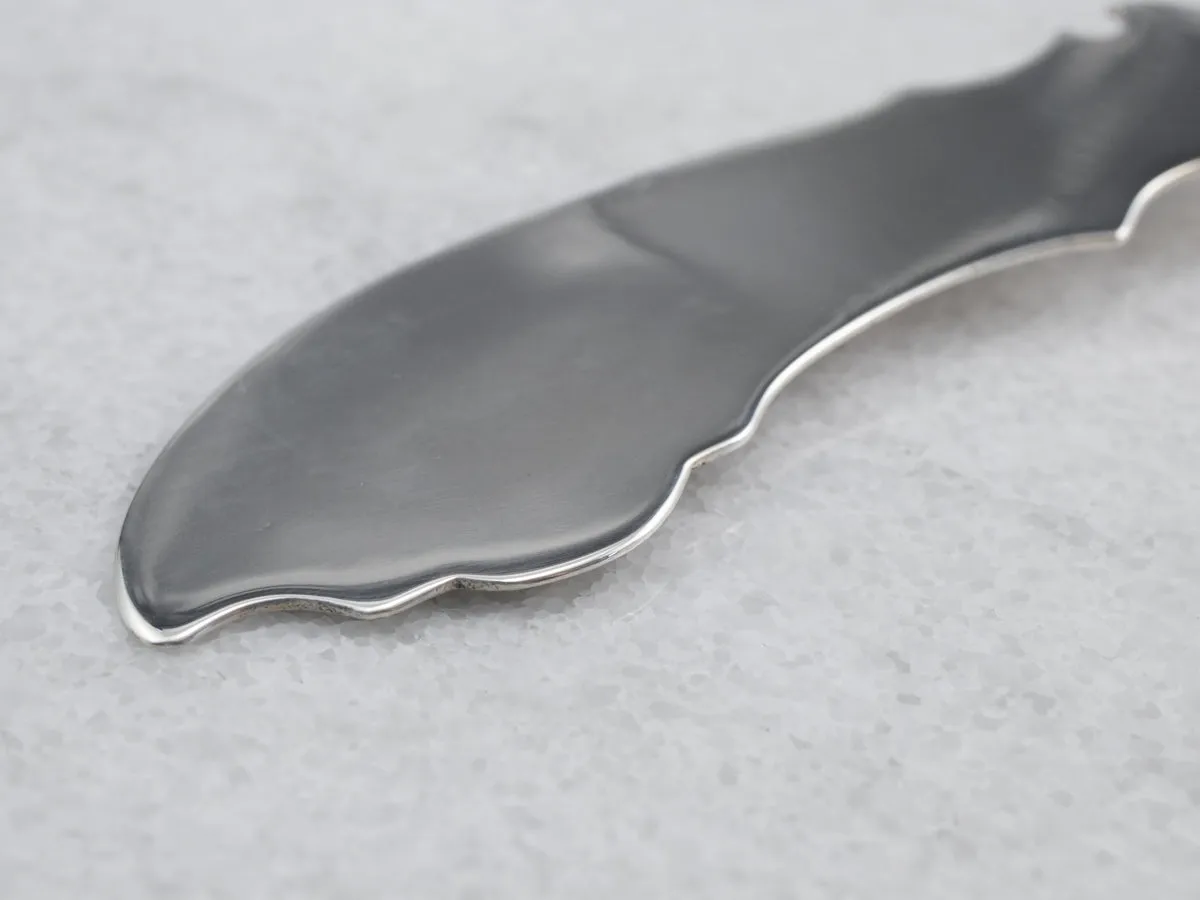 Antique Coin Silver Butter Knife