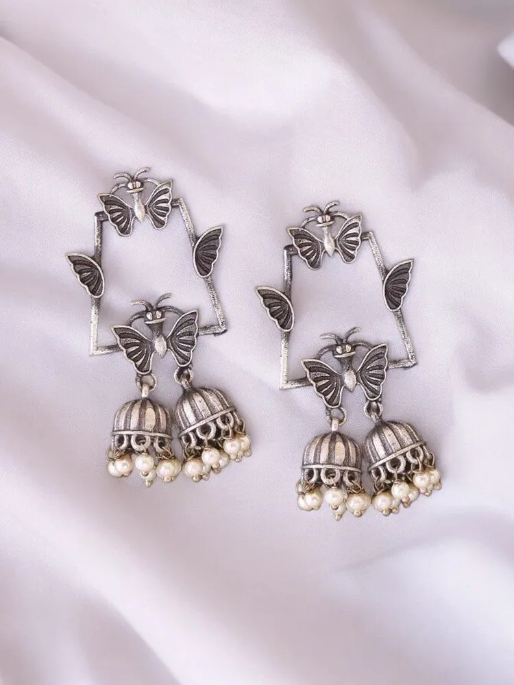 Antique Ekaparnika Oxidised Danglers