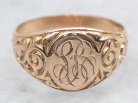 Antique Monogram "LB" Signet Ring