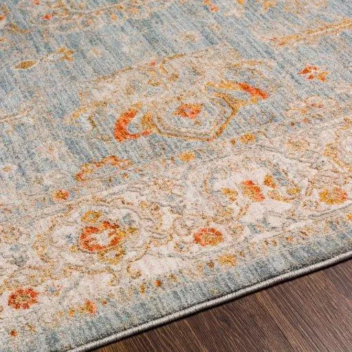 Avant Garde Blue, Grey & Rust Woven Area Rug -  Available in a Variety of Sizes