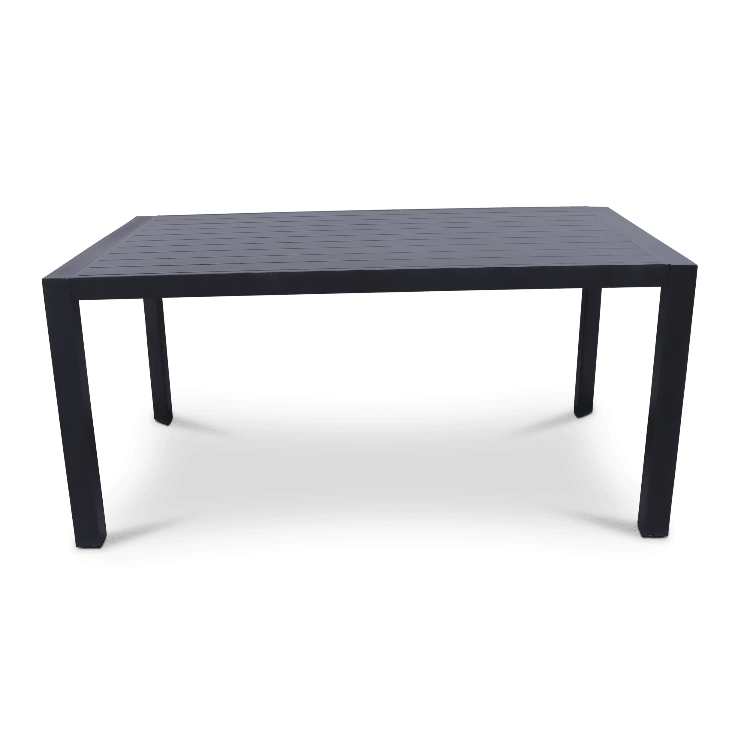 Bahamas Rectangle 7 Piece Outdoor Setting in Gunmetal with Wicker Chairs