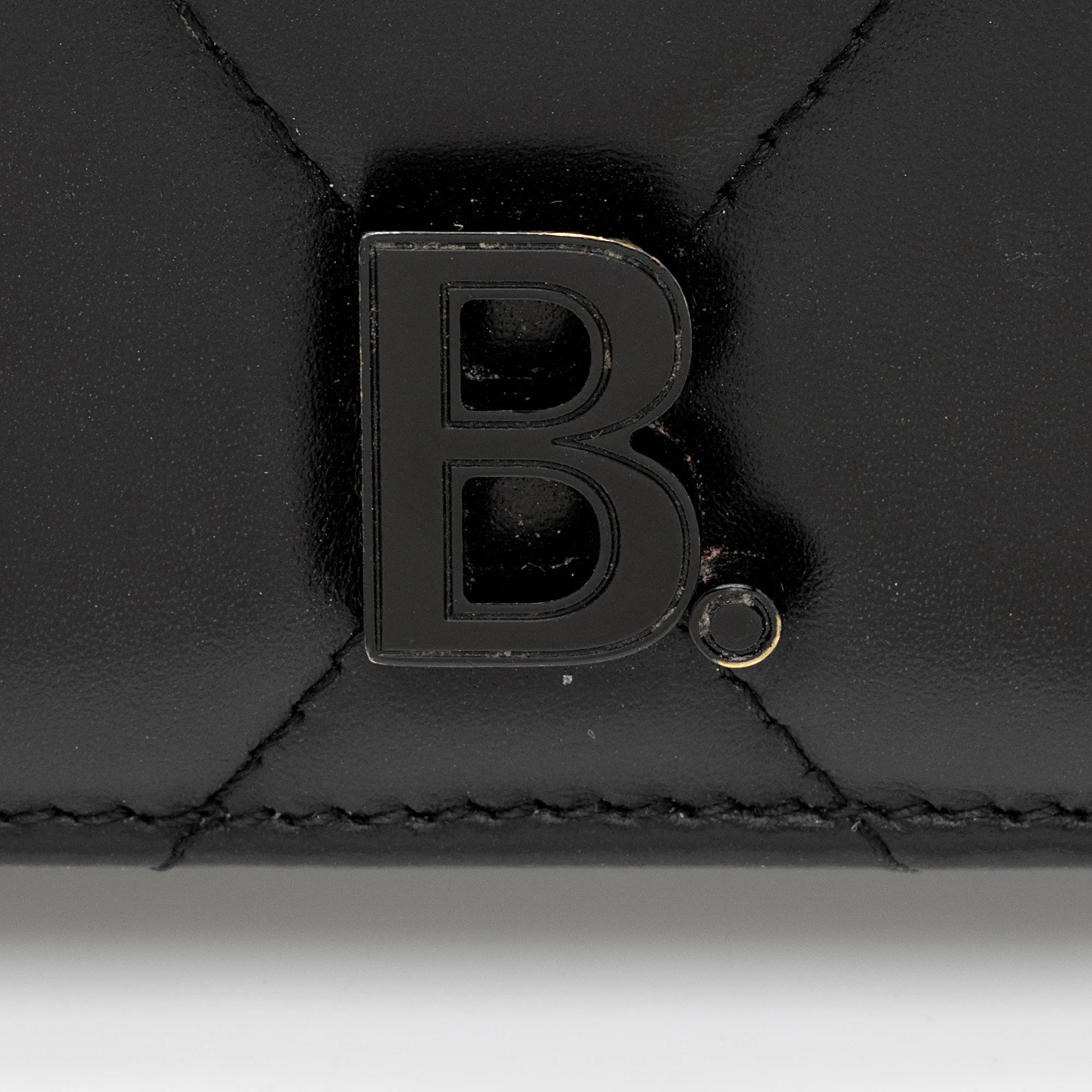 Balenciaga Quilted Calfskin B Phone Holder Crossbody