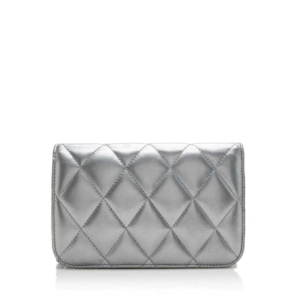 Balenciaga Quilted Metallic Leather B Dot Shoulder Bag