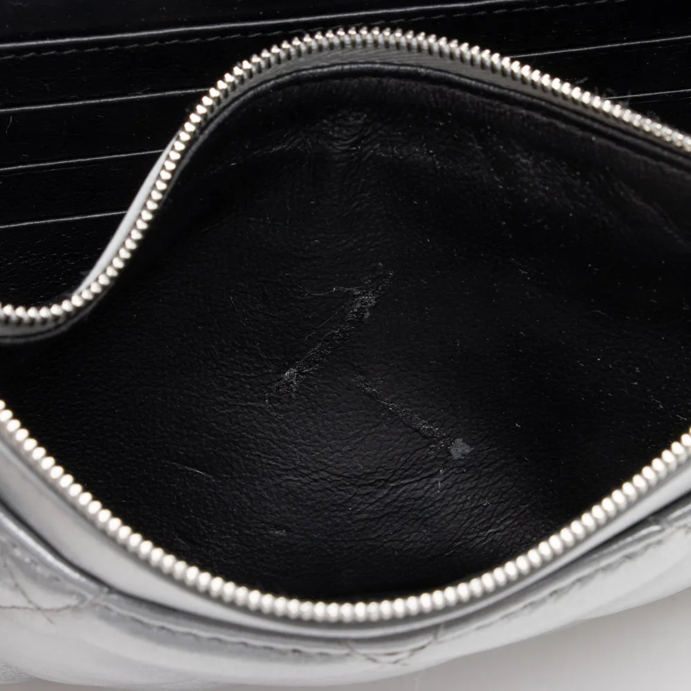 Balenciaga Quilted Metallic Leather B Dot Shoulder Bag
