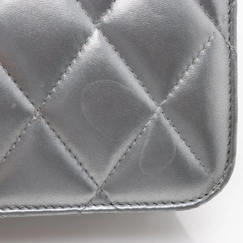 Balenciaga Quilted Metallic Leather B Dot Shoulder Bag