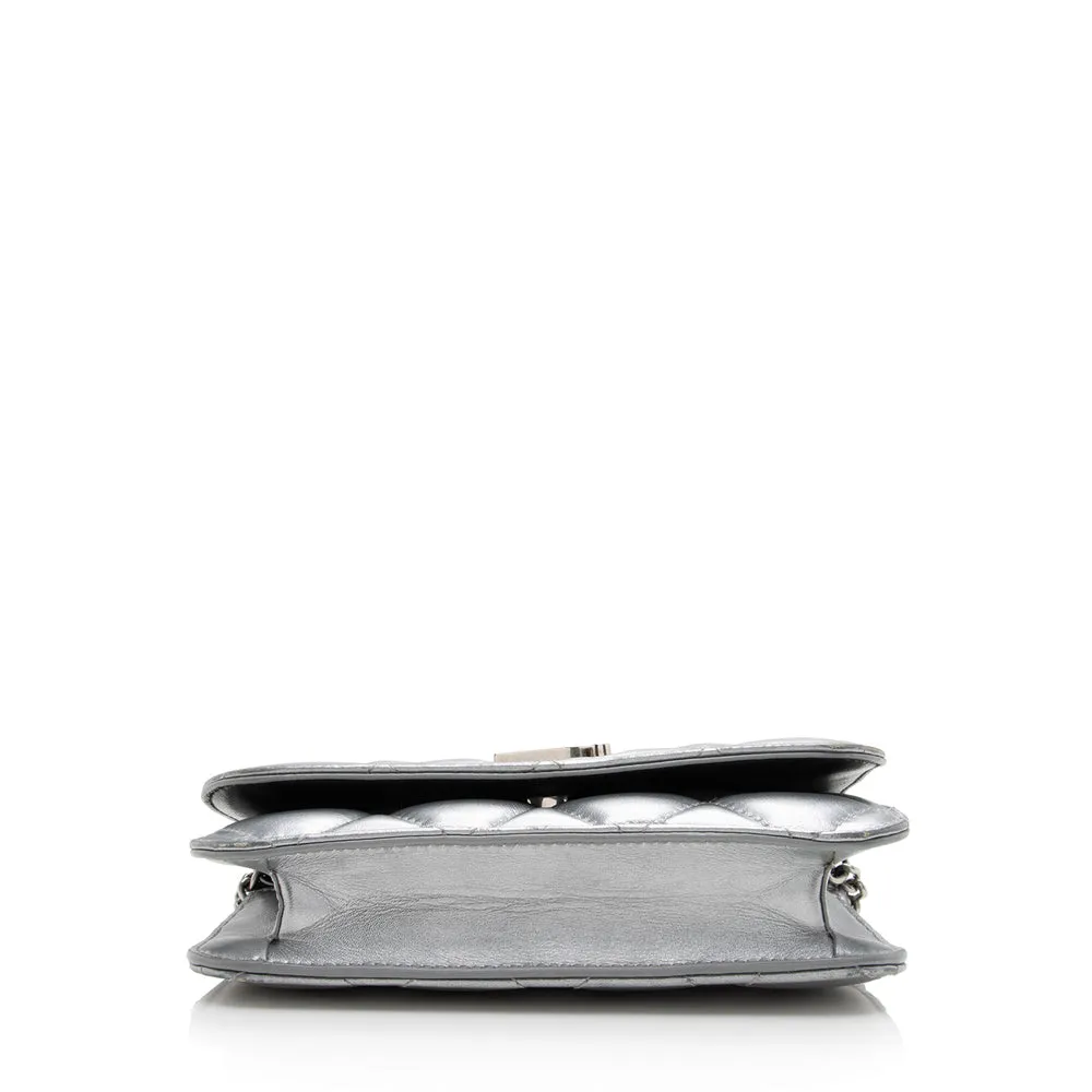 Balenciaga Quilted Metallic Leather B Dot Shoulder Bag