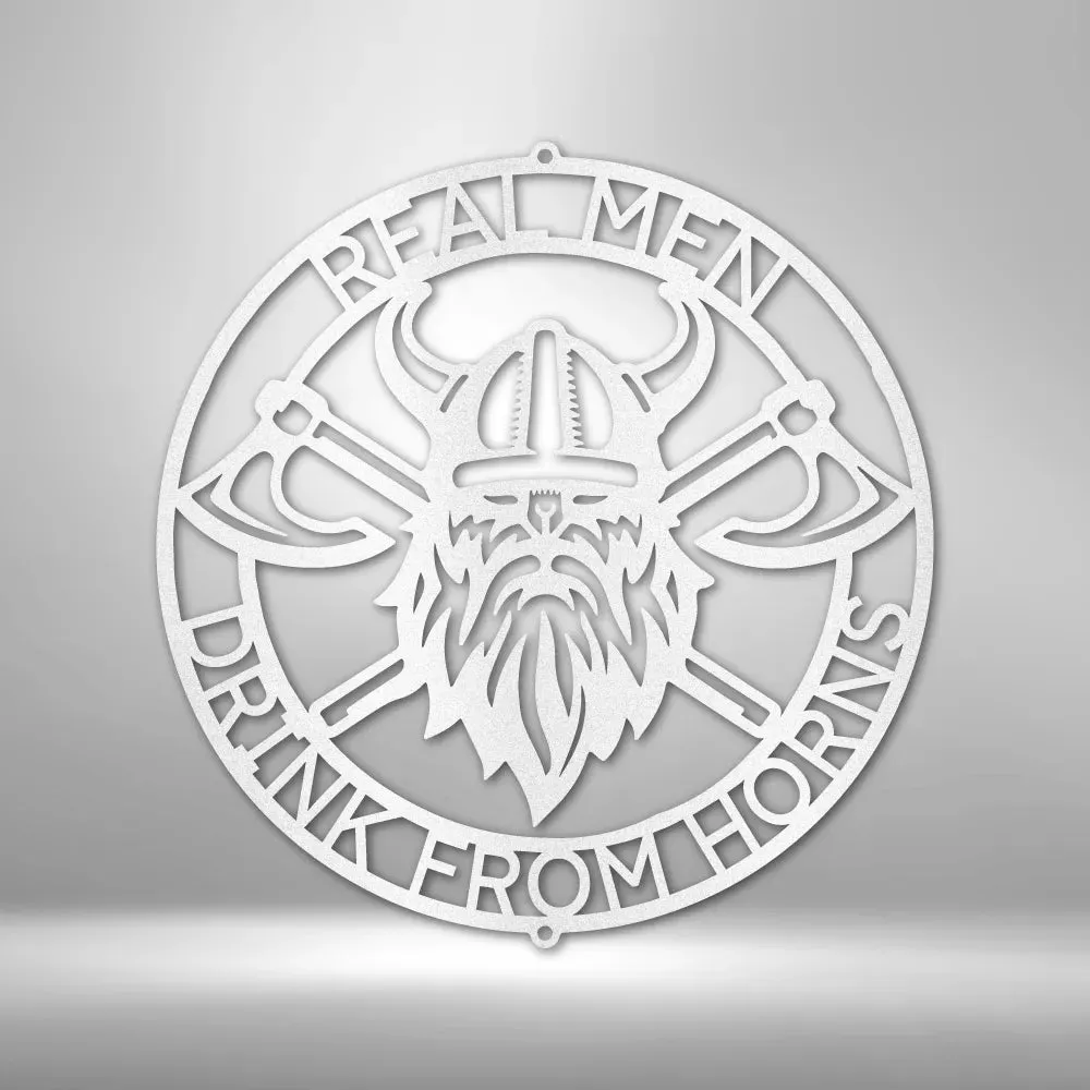 Battle Axe Ring Monogram - Custom Steel Sign