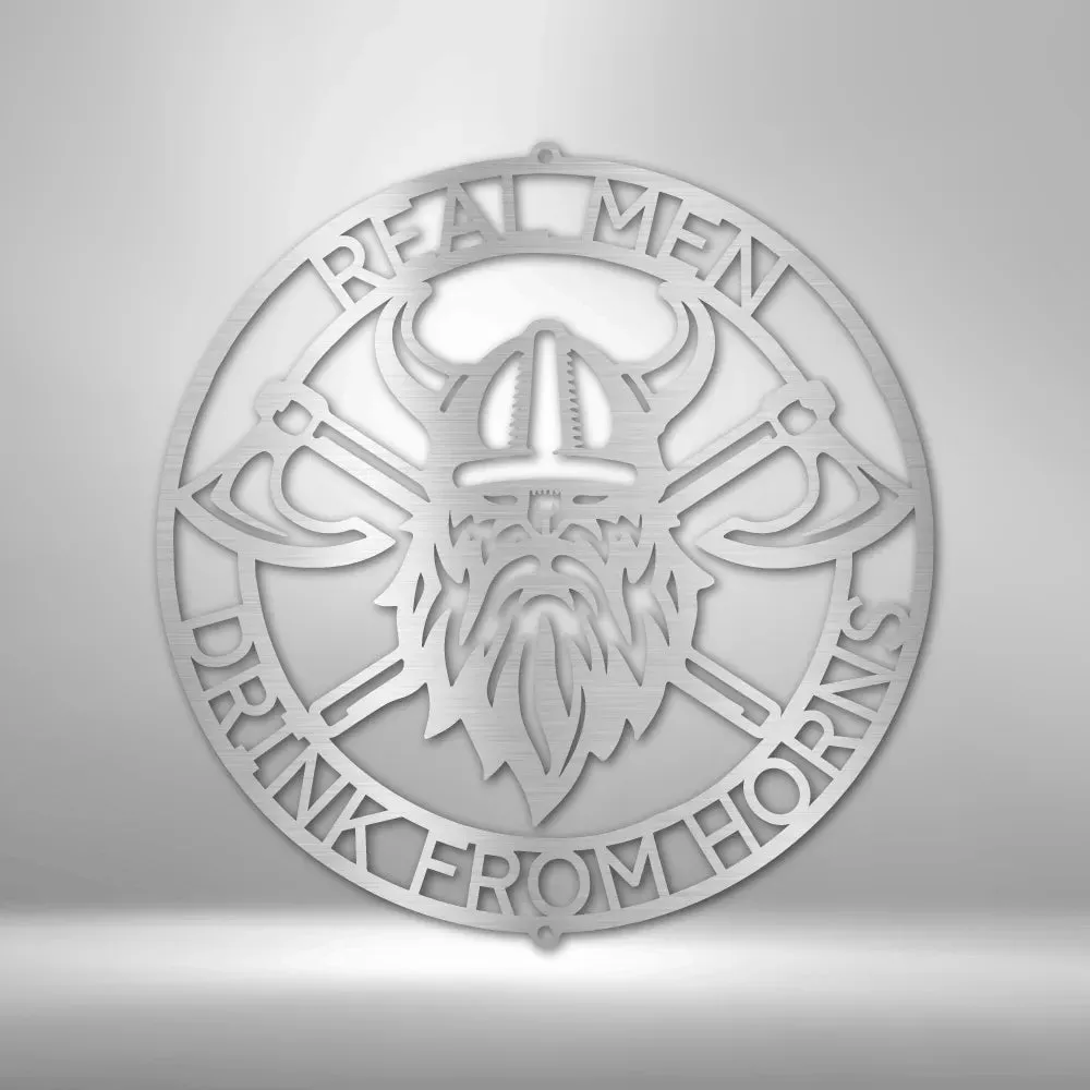 Battle Axe Ring Monogram - Custom Steel Sign