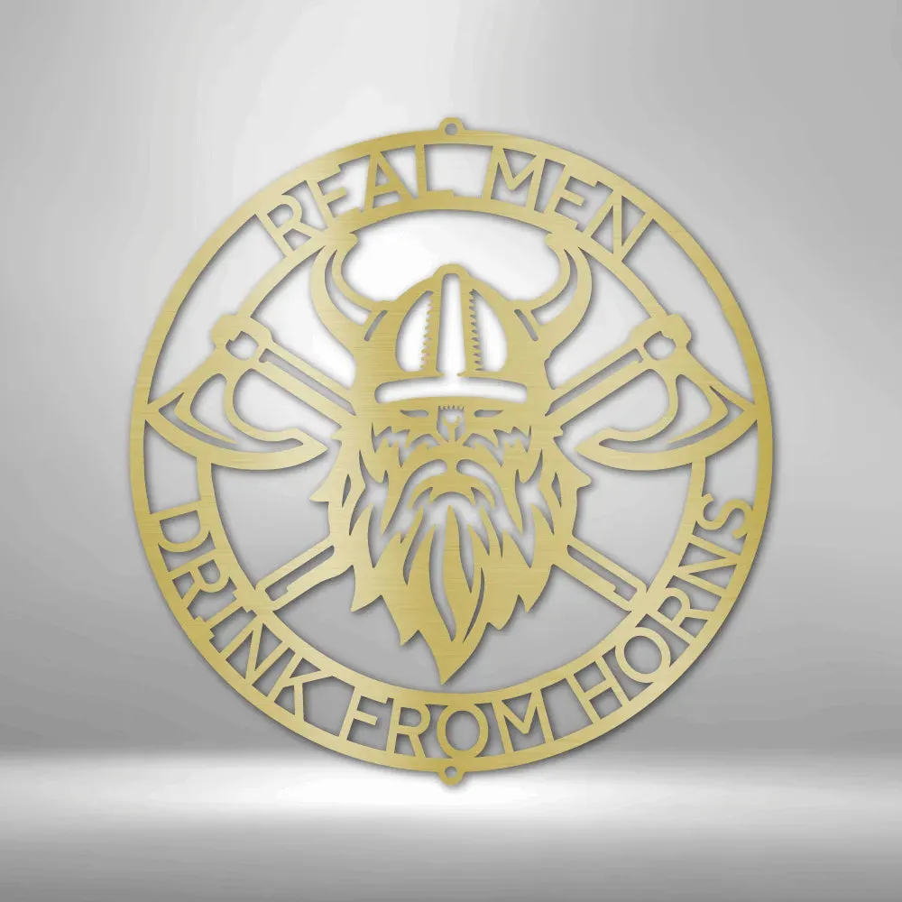 Battle Axe Ring Monogram - Custom Steel Sign