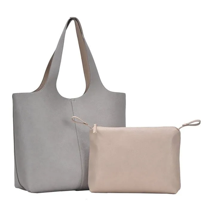 BGW81617 Monogrammable Modern Shoulder Tote w/ Removable Pouch