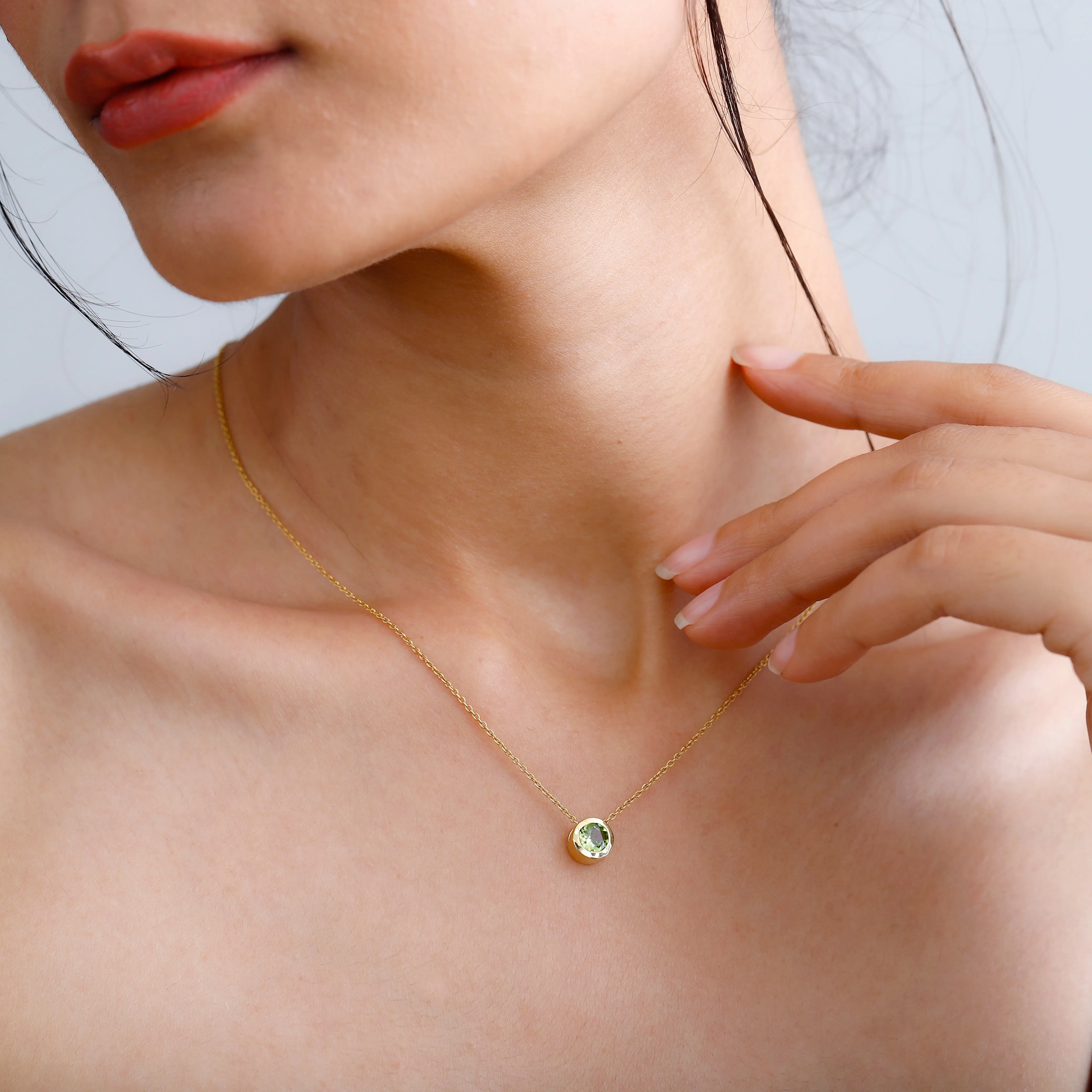 Birthstone Pendant with Chain
