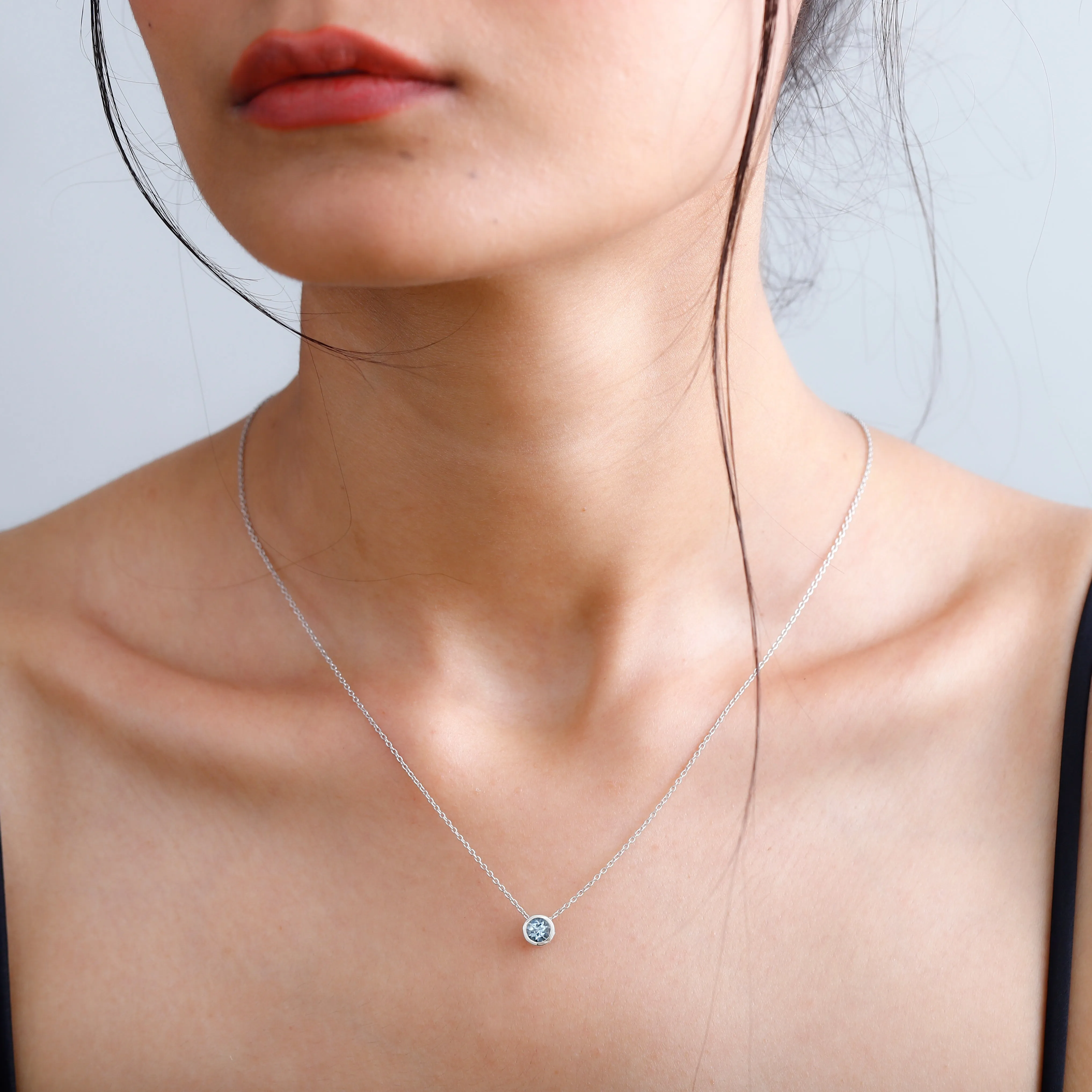 Birthstone Pendant with Chain