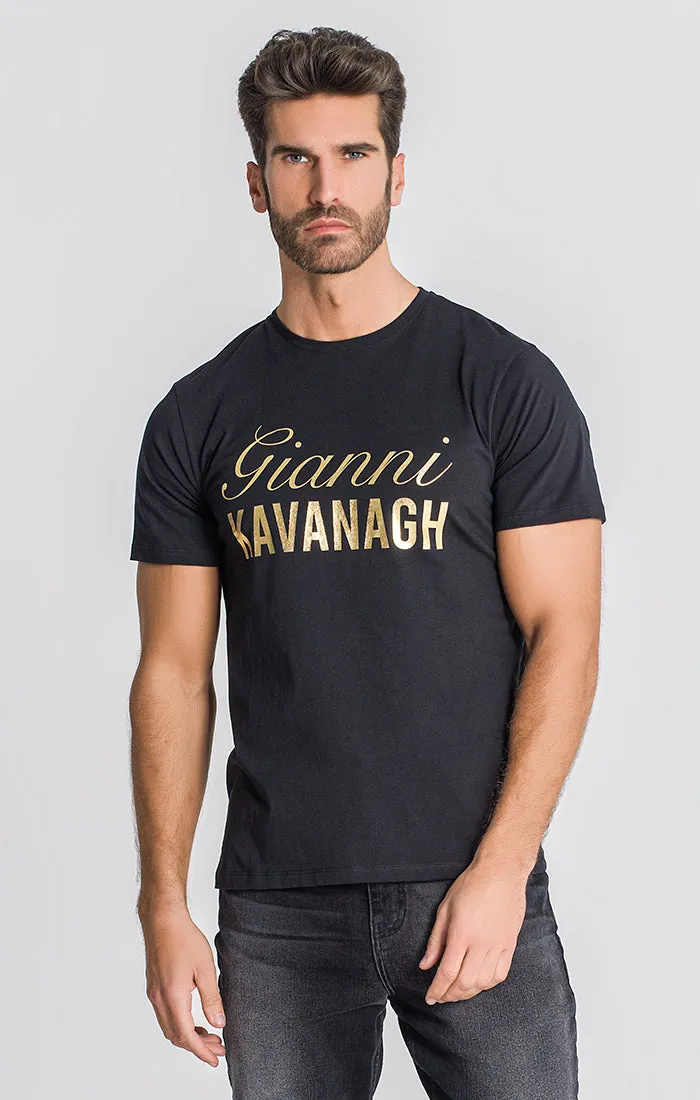 Black Montecarlo Gold Tee