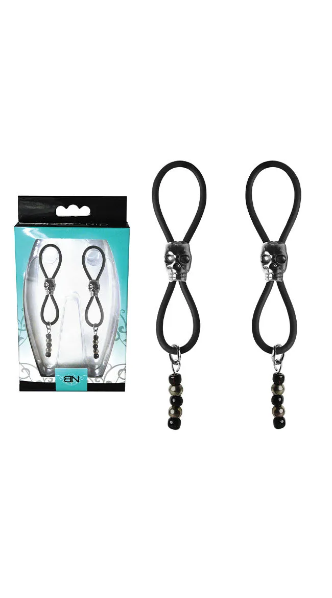 Black Skull Nipple Halos