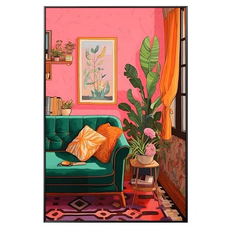 Bohemian Home Style Wall Art with Frame