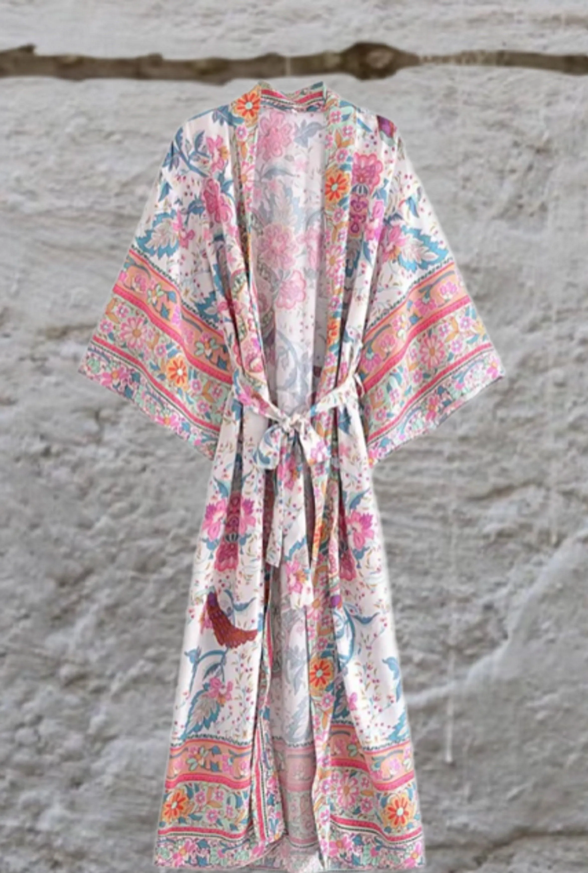 Bohemian Kimono, Bat Sleeve Beach Kimono, Boho Bikini Cover-ups