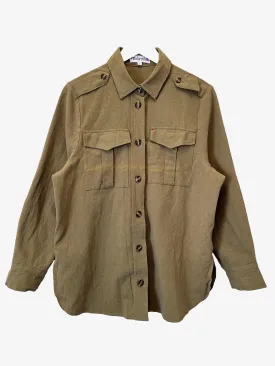 Bohemian Traders Khaki Oversized Utility Shirt Size S