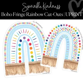 Boho Fringe Rainbow Cut-Outs | Rainbow Classroom Decor | Sprinkle Kindness | UPRINT | Schoolgirl Style