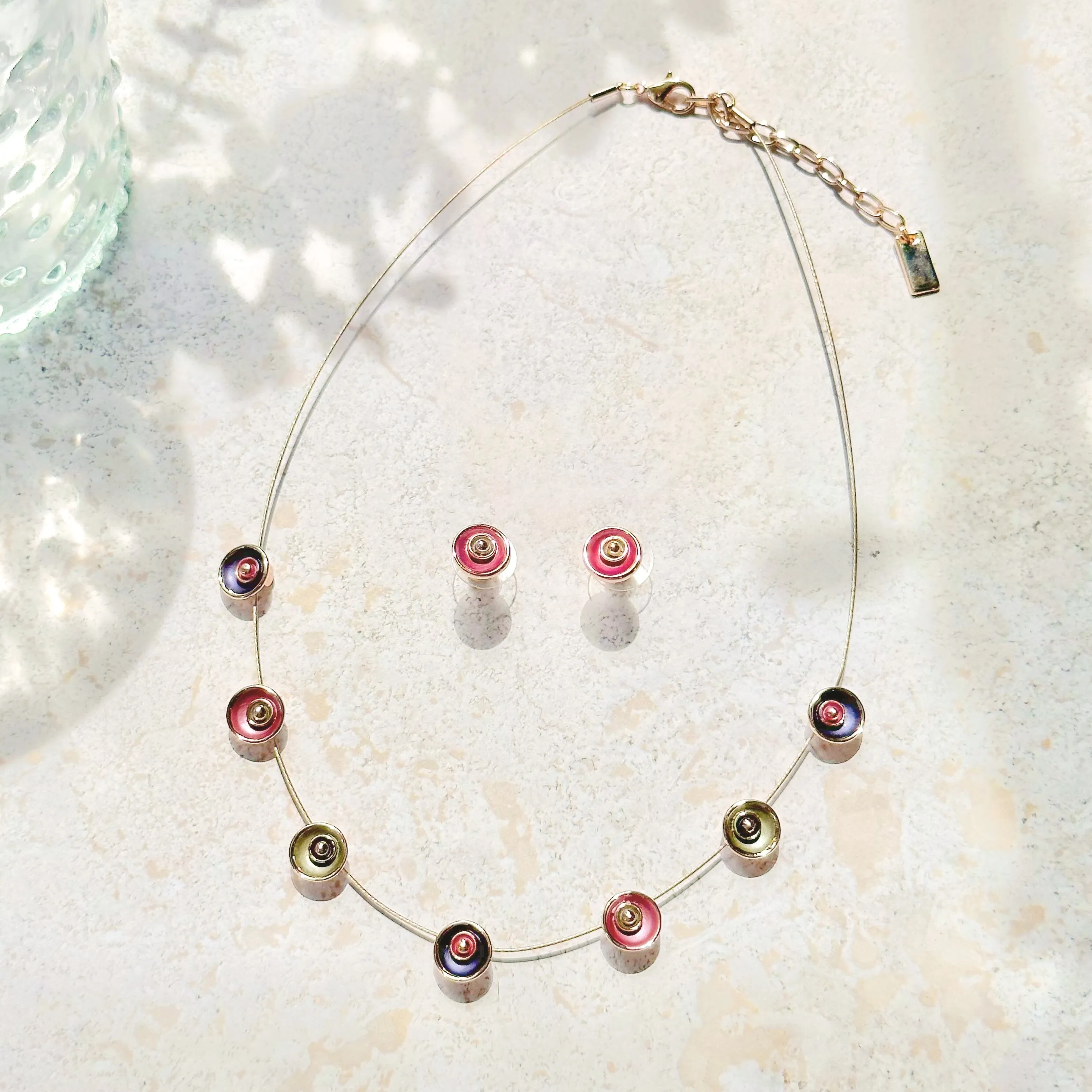 Boho Style Flower Set, Pink Purple Gray