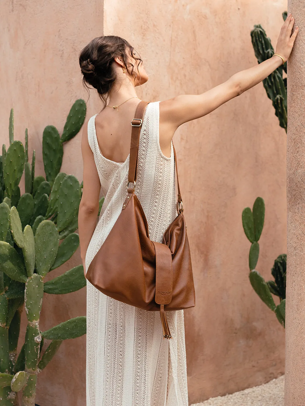 Bologna Crossbody Leather Bag Rustic Cognac