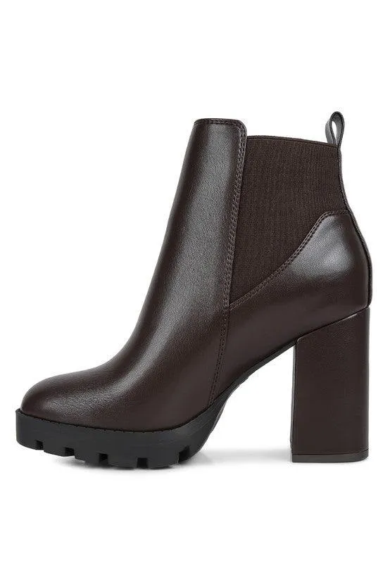Bolt Block Heeled Chelsea Boot