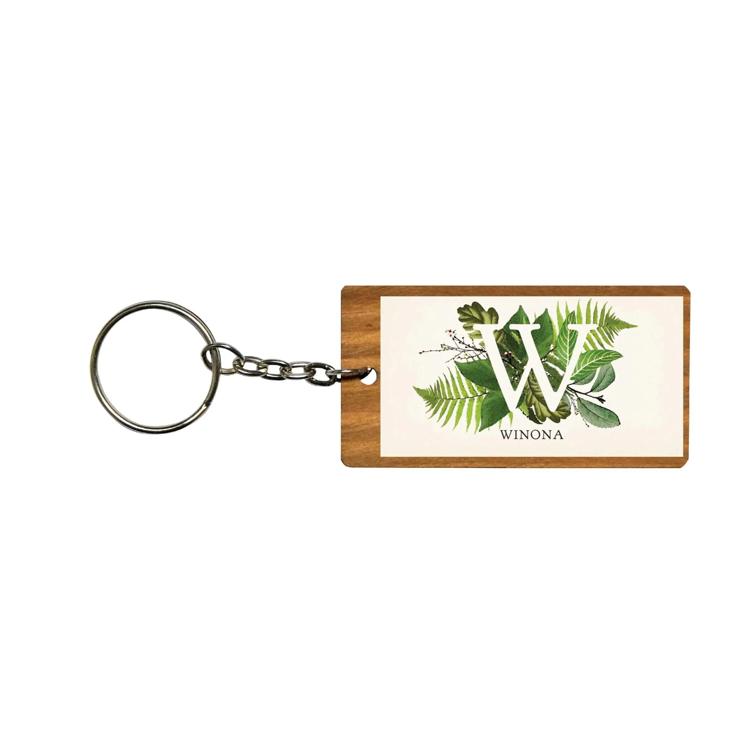 Botanical Monogram Keychain