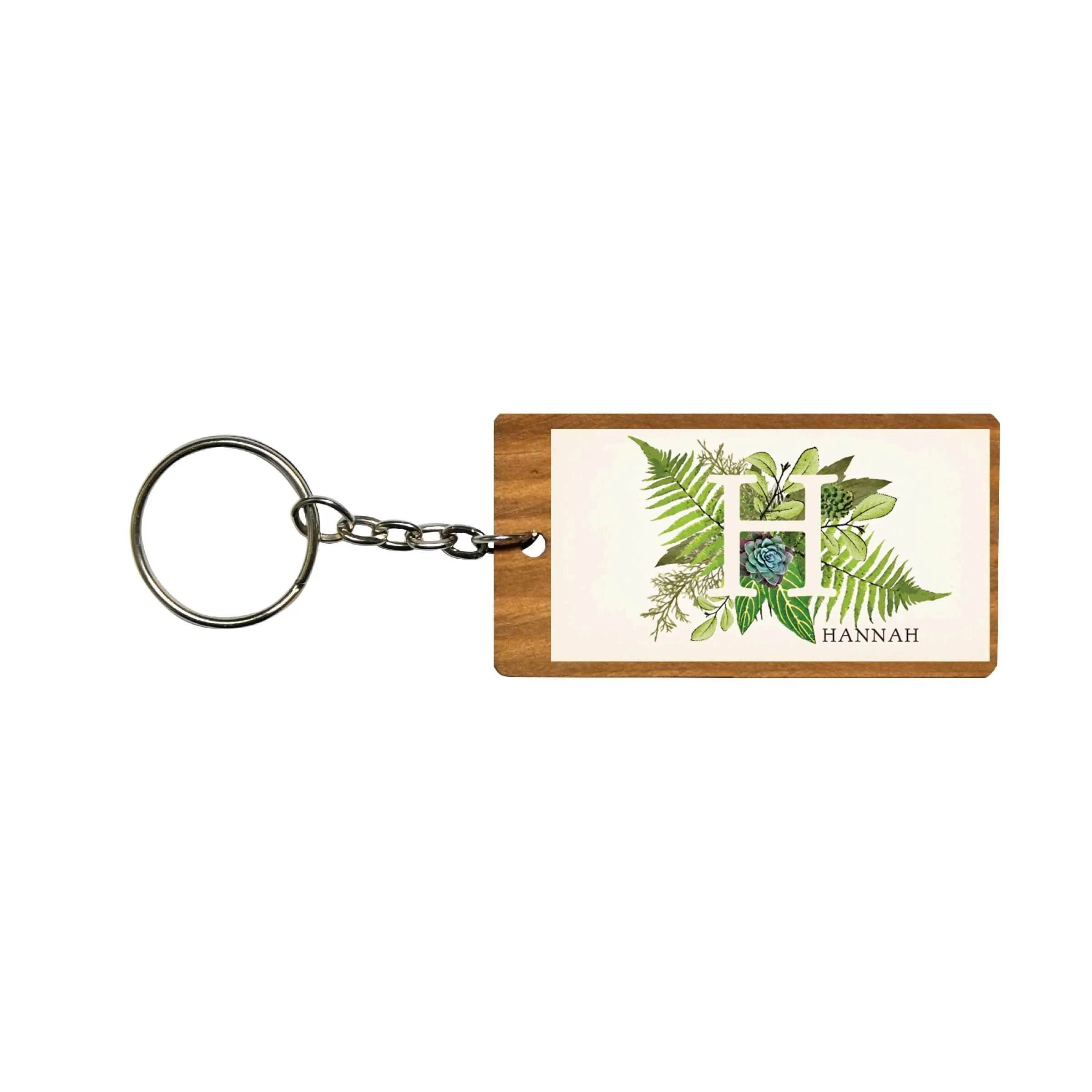 Botanical Monogram Keychain