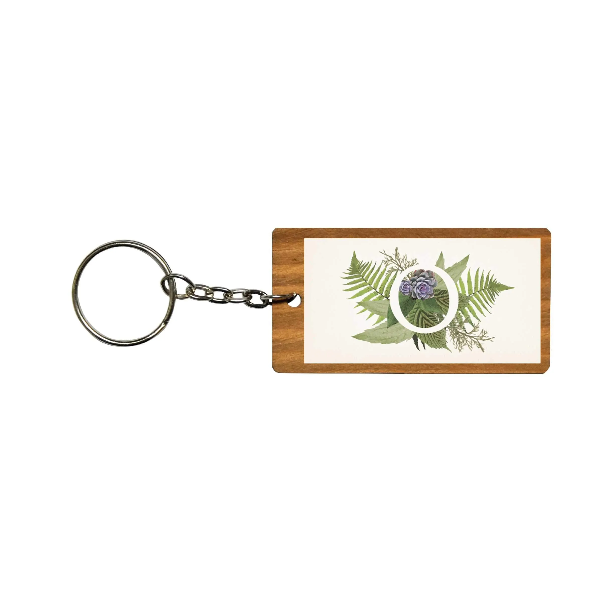 Botanical Monogram Keychain