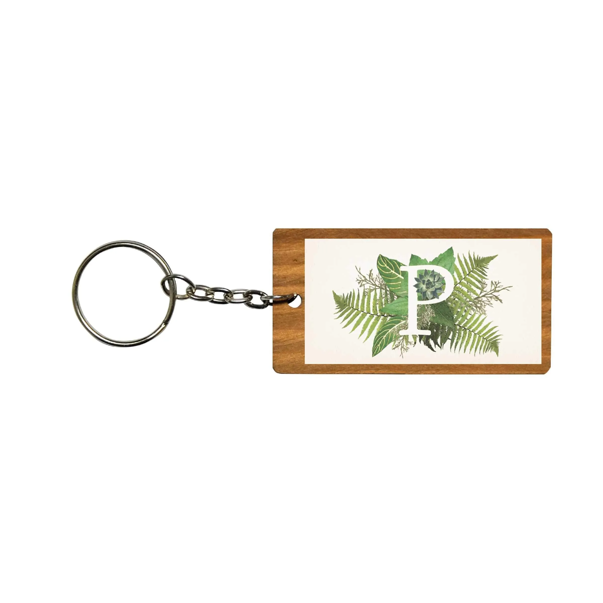 Botanical Monogram Keychain