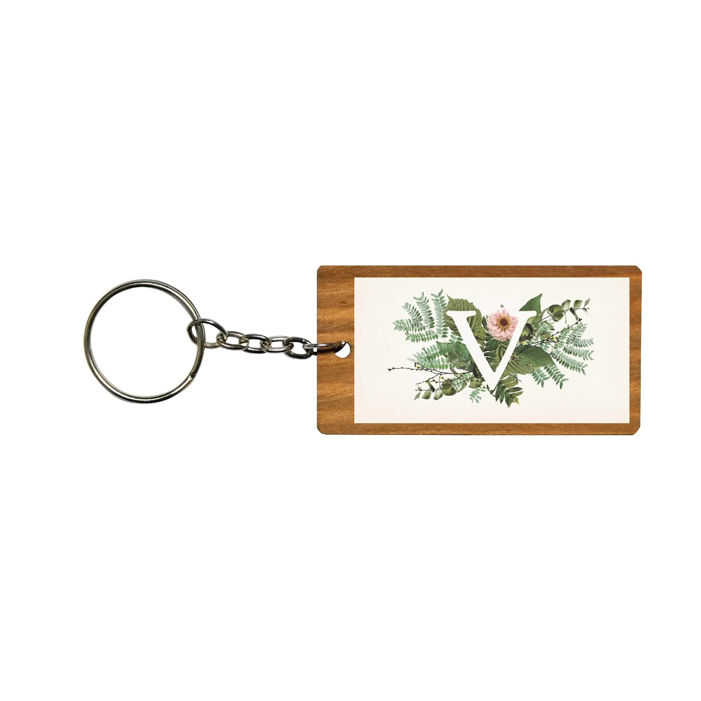 Botanical Monogram Keychain