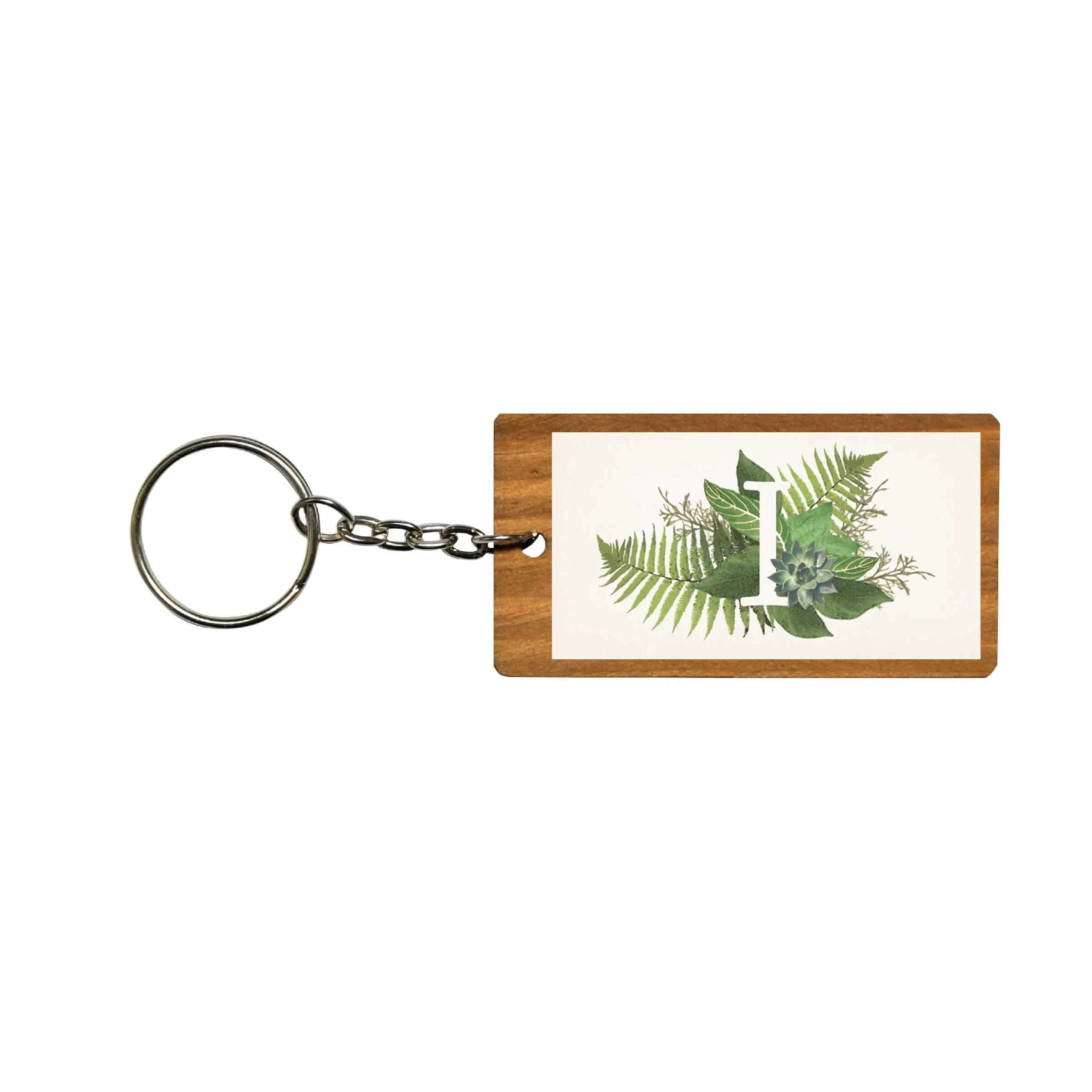 Botanical Monogram Keychain