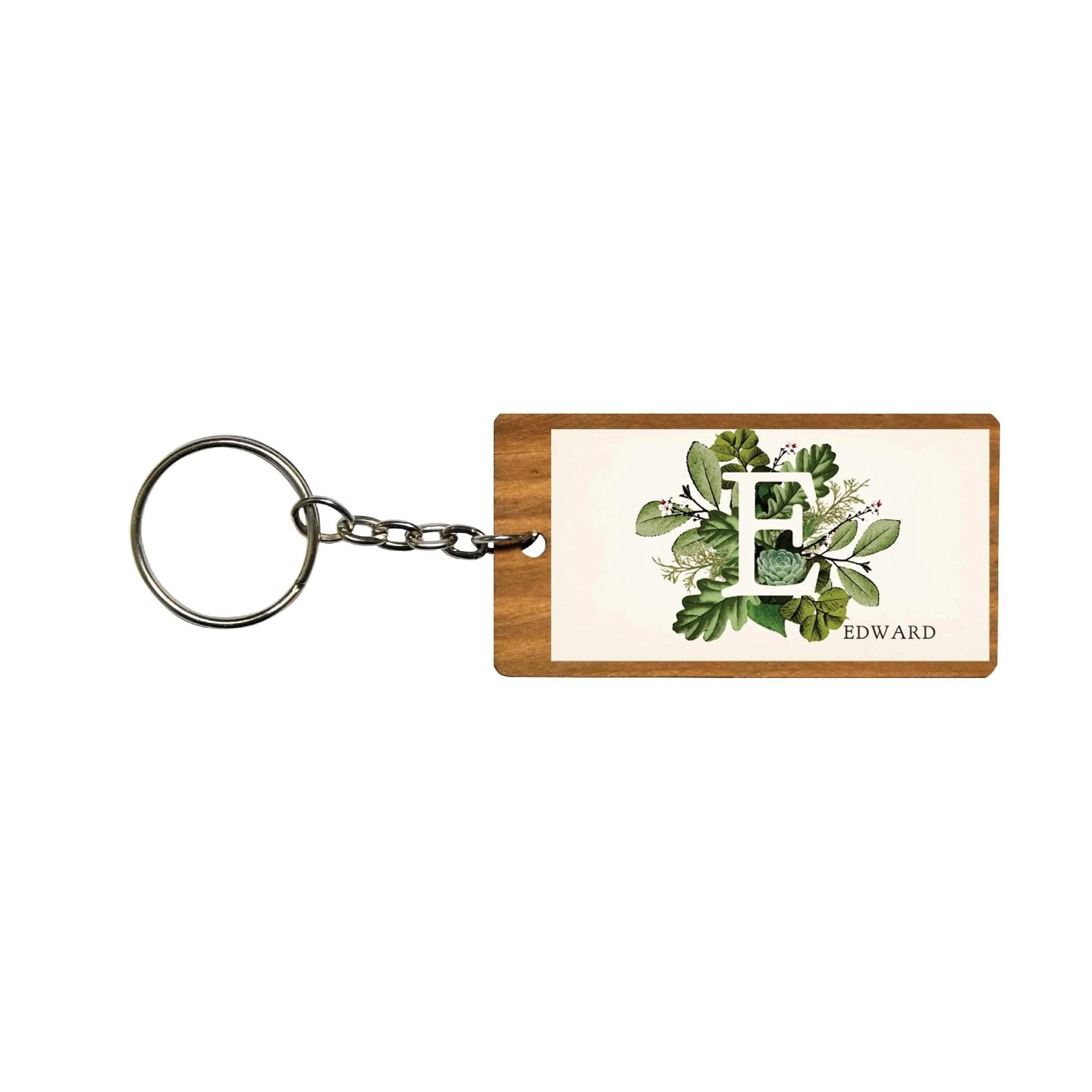 Botanical Monogram Keychain