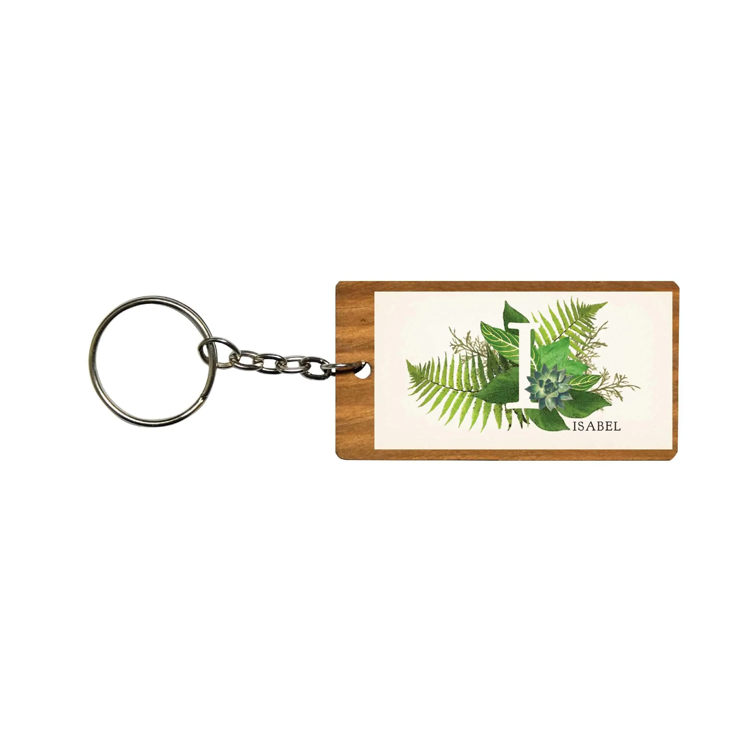 Botanical Monogram Keychain