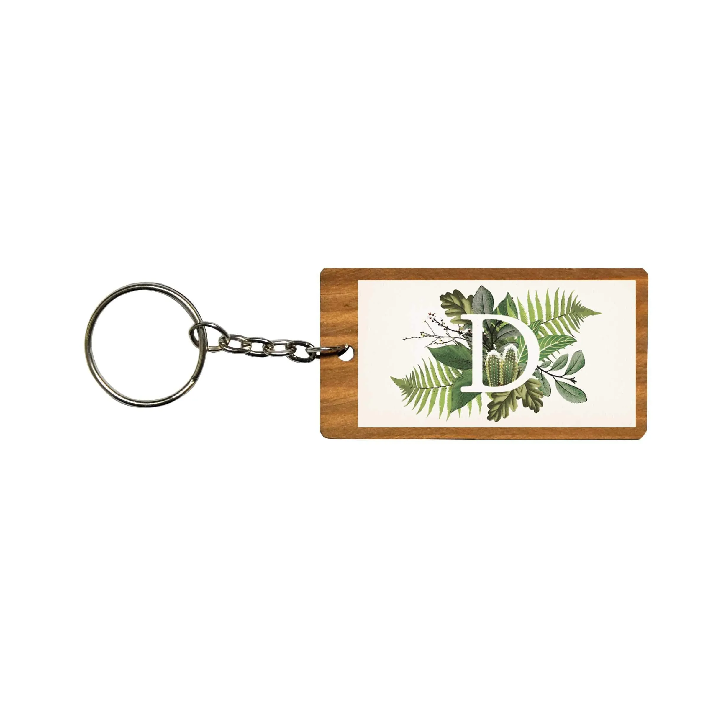 Botanical Monogram Keychain