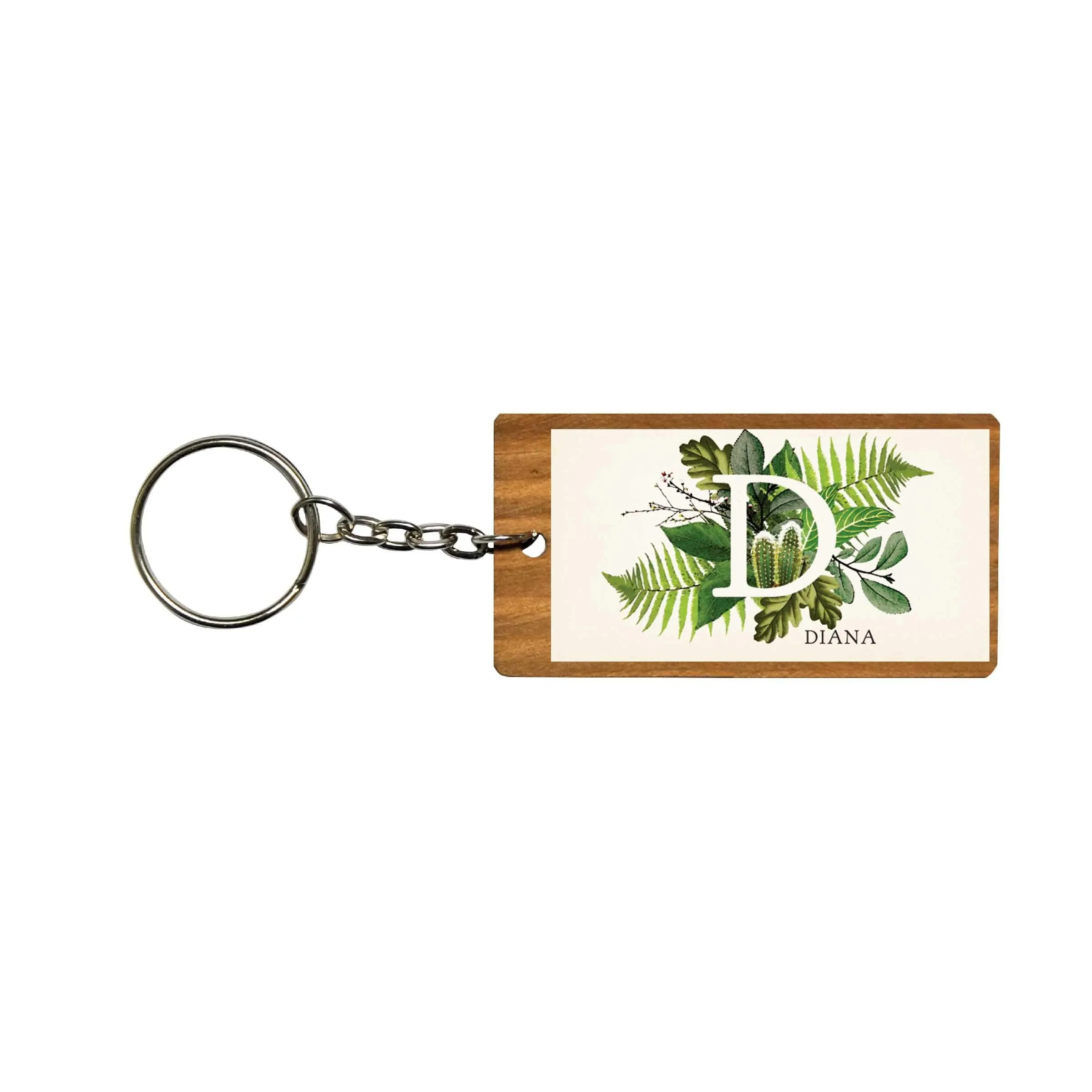 Botanical Monogram Keychain